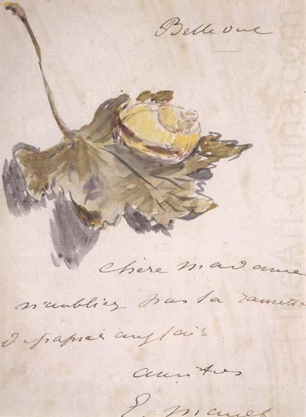 Edouard Manet Lettre avec un escargot sur une feuille (mk40) china oil painting image